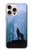 S0935 Loup Hurlant dans la forêt Etui Coque Housse pour iPhone 16 pro