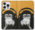 S2324 Singe drôle avec casque Pop Musique Etui Coque Housse pour iPhone 16 pro