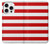 S2364 Rouge et blanc rayé Etui Coque Housse pour iPhone 16 pro