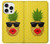 S2443 Baiser drôle d'ananas Lunettes de soleil Etui Coque Housse pour iPhone 16 pro