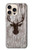 S2505 Tête de Renne Vieux bois Texture graphique Etui Coque Housse pour iPhone 16 pro