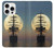 S2897 Pirate Ship Lune Nuit Etui Coque Housse pour iPhone 16 pro
