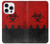 S2917 Biohazards Virus Alert Rouge Etui Coque Housse pour iPhone 16 pro