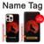 S2955 Loup Hurlant Rouge Lune Etui Coque Housse pour iPhone 16 pro
