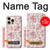 S3095 Motif Rose millésimé Etui Coque Housse pour iPhone 16 pro
