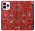 S3354 Rouge classique Bandana Etui Coque Housse pour iPhone 16 pro