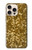 S3388 Imprimer or Glitter Graphic Etui Coque Housse pour iPhone 16 pro