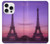 S3447 Paris Eiffel Le coucher du soleil Etui Coque Housse pour iPhone 16 pro