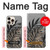 S3692 Feuilles de palmier gris noir Etui Coque Housse pour iPhone 16 pro