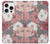 S3716 Motif floral rose Etui Coque Housse pour iPhone 16 pro