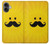 S1145 Soleil jaune Mustache Etui Coque Housse pour iPhone 16 plus