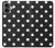 S2299 Noir Pois Etui Coque Housse pour iPhone 16 plus