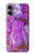 S2907 Violet Turquoise Pierre Etui Coque Housse pour iPhone 16 plus
