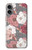 S3716 Motif floral rose Etui Coque Housse pour iPhone 16 plus