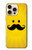 S1145 Soleil jaune Mustache Etui Coque Housse pour iPhone 16 pro max
