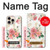 S1859 Motif Rose Etui Coque Housse pour iPhone 16 pro max