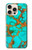 S2688 Aqua Copper Turquoise Graphic Gemme Etui Coque Housse pour iPhone 16 pro max