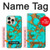 S2688 Aqua Copper Turquoise Graphic Gemme Etui Coque Housse pour iPhone 16 pro max