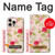 S3037 Jolie Flora Rose Cottage Etui Coque Housse pour iPhone 16 pro max