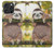 S3138 Peinture mignon bébé Sloth Etui Coque Housse pour iPhone 16 pro max