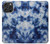 S3439 Tissu Indigo Tie Dye Etui Coque Housse pour iPhone 16 pro max