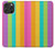 S3678 Vertical arc-en-ciel coloré Etui Coque Housse pour iPhone 16 pro max