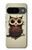 S0360 café Chouette Etui Coque Housse pour Google Pixel 9