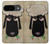 S2826 Mignon Noir Sheep Dormir Dessin Etui Coque Housse pour Google Pixel 9