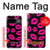 S2933 Bisous Rose Lips sur Noir Etui Coque Housse pour Google Pixel 9