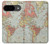 S3418 Carte du monde millésimé Etui Coque Housse pour Google Pixel 9