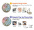 S3717 Imprimé graphique en marbre bleu pastel or rose Etui Coque Housse pour Google Pixel 9