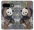 S3793 Peinture de neige mignon bébé panda Etui Coque Housse pour Google Pixel 9