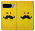 S1145 Soleil jaune Mustache Etui Coque Housse pour Google Pixel 9 Pro