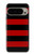 S2638 Noir et Rouge rayé Etui Coque Housse pour Google Pixel 9 Pro