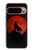S2955 Loup Hurlant Rouge Lune Etui Coque Housse pour Google Pixel 9 Pro