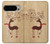 S3081 Bois Raindeer imprimé graphique Etui Coque Housse pour Google Pixel 9 Pro