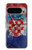 S3313 Croatie Drapeau graphique Football Millésime Etui Coque Housse pour Google Pixel 9 Pro