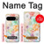 S3705 Fleur florale pastel Etui Coque Housse pour Google Pixel 9 Pro