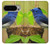 S3839 Oiseau bleu du bonheur Oiseau bleu Etui Coque Housse pour Google Pixel 9 Pro