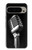 S1672 Rétro Musique Jazz Microphone Etui Coque Housse pour Google Pixel 9 Pro XL