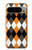 S3421 Noir Orange Blanc Argyle Plaid Etui Coque Housse pour Google Pixel 9 Pro XL