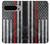 S3687 Drapeau américain de pompier mince ligne rouge Etui Coque Housse pour Google Pixel 9 Pro XL