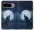 S3693 Pleine lune du loup blanc sinistre Etui Coque Housse pour Google Pixel 9 Pro XL
