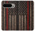 S3804 Graphique de drapeau de ligne rouge en métal de pompier Etui Coque Housse pour Google Pixel 9 Pro XL