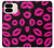 S2933 Bisous Rose Lips sur Noir Etui Coque Housse pour Google Pixel 9 Pro Fold