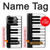 S3078 Noir et blanc Clavier de piano Etui Coque Housse pour Google Pixel 9 Pro Fold