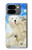 S3794 Ours polaire arctique amoureux de la peinture de phoque Etui Coque Housse pour Google Pixel 9 Pro Fold