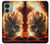 S0863 De feu crâne Etui Coque Housse pour Motorola Edge (2023), Edge 40