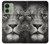 S1352 Lion Visage Etui Coque Housse pour Motorola Edge (2023), Edge 40