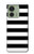 S1596 Noir et blanc rayé Etui Coque Housse pour Motorola Edge (2023), Edge 40